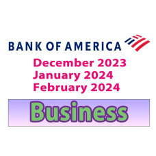 (December, January, February 2024) 3 Months Bank of America Statement Template